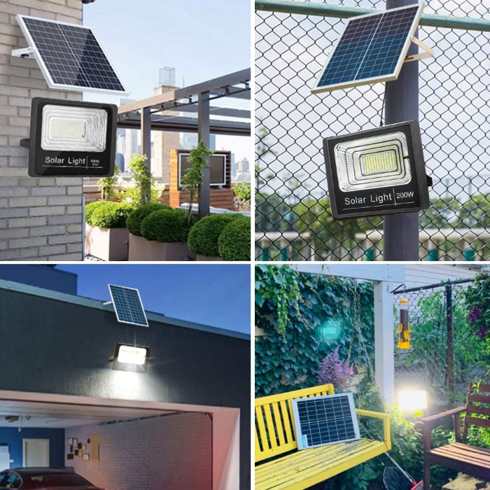 Reflector Solar 300w Lampara Led Panel Solar Control Remoto